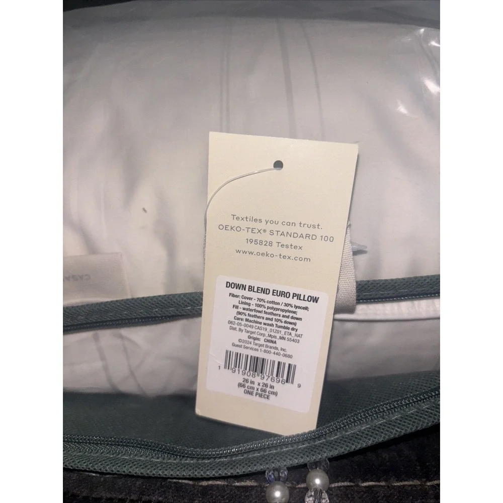 Casaluna Euro Firm Down Blend Pillow Insert Machine Washable 26 X 26